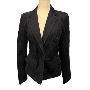 Calvin Klein Women's Navy Blue Blazer Jacket Size S office Siren CEO Corporate